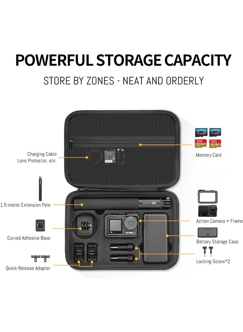 eWINNER Carrying Storage Case for DJI Action6 5 Pro/Action 4 3, Surface Waterproof Travel Portable Hard Bag Compatible with DJI Osmo Action 6 5 Pro/4/3 Adventure Combo Outdoor Travel kit - Image 3